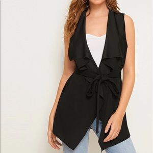 Waterfall belted vest